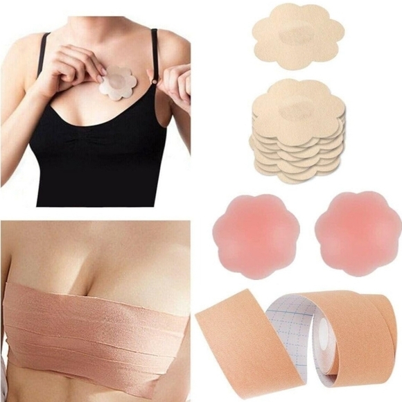 Boob Tape, Boobtape for Breast Lift, Bra Tape for Strapless Dress - Picture 4 of 10